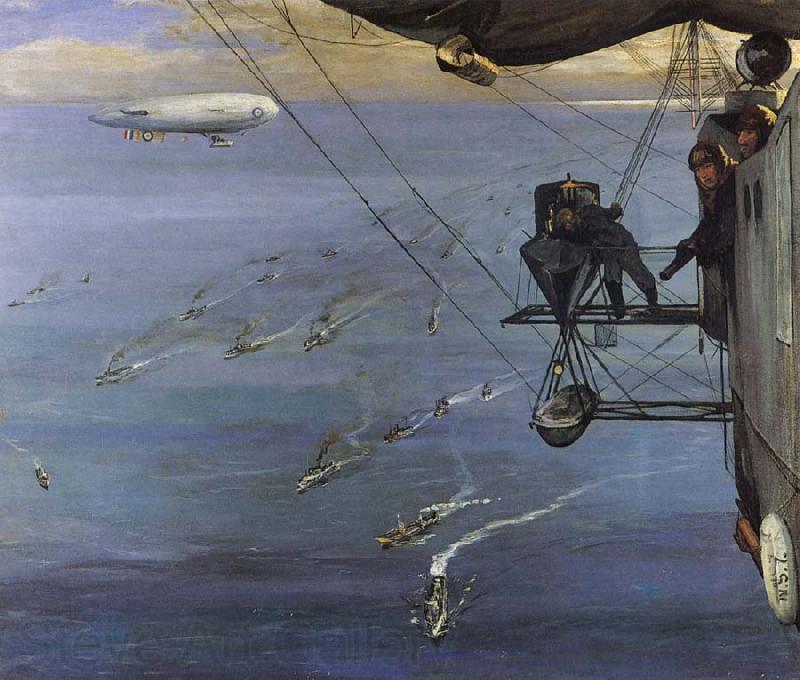 Sir John Lavery A Convoy,North Sea 1918 France oil painting art